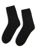 Women's Cashmere Trim Knit Socks Black - Gobi Cashmere #color_black