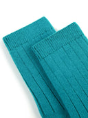Unisex Cashmere Rib Knit Socks Navigate - Gobi Cashmere #color_navigate