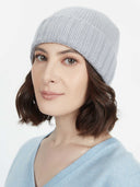 Unisex Rib Knit Hat Harbor Mist - Gobi Cashmere #color_grey-blue