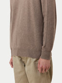 Women’s Organic Cashmere Regular Fit Sweater in Taupe | GOBI UK