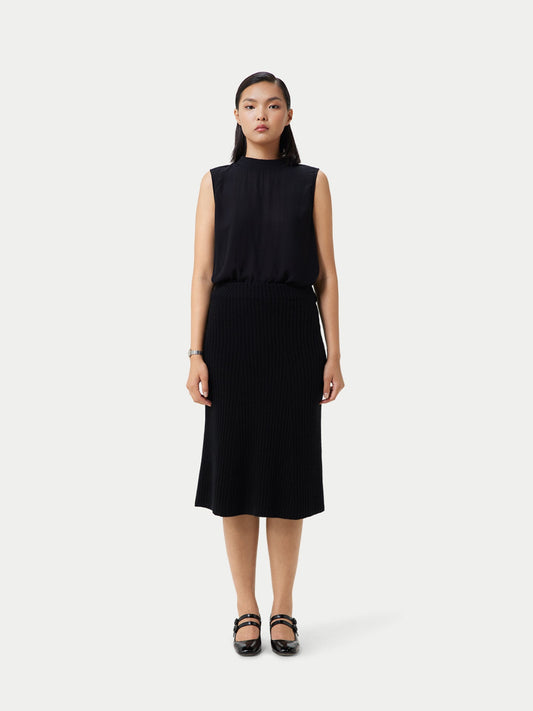 Cashmere Midi Flared Skirt