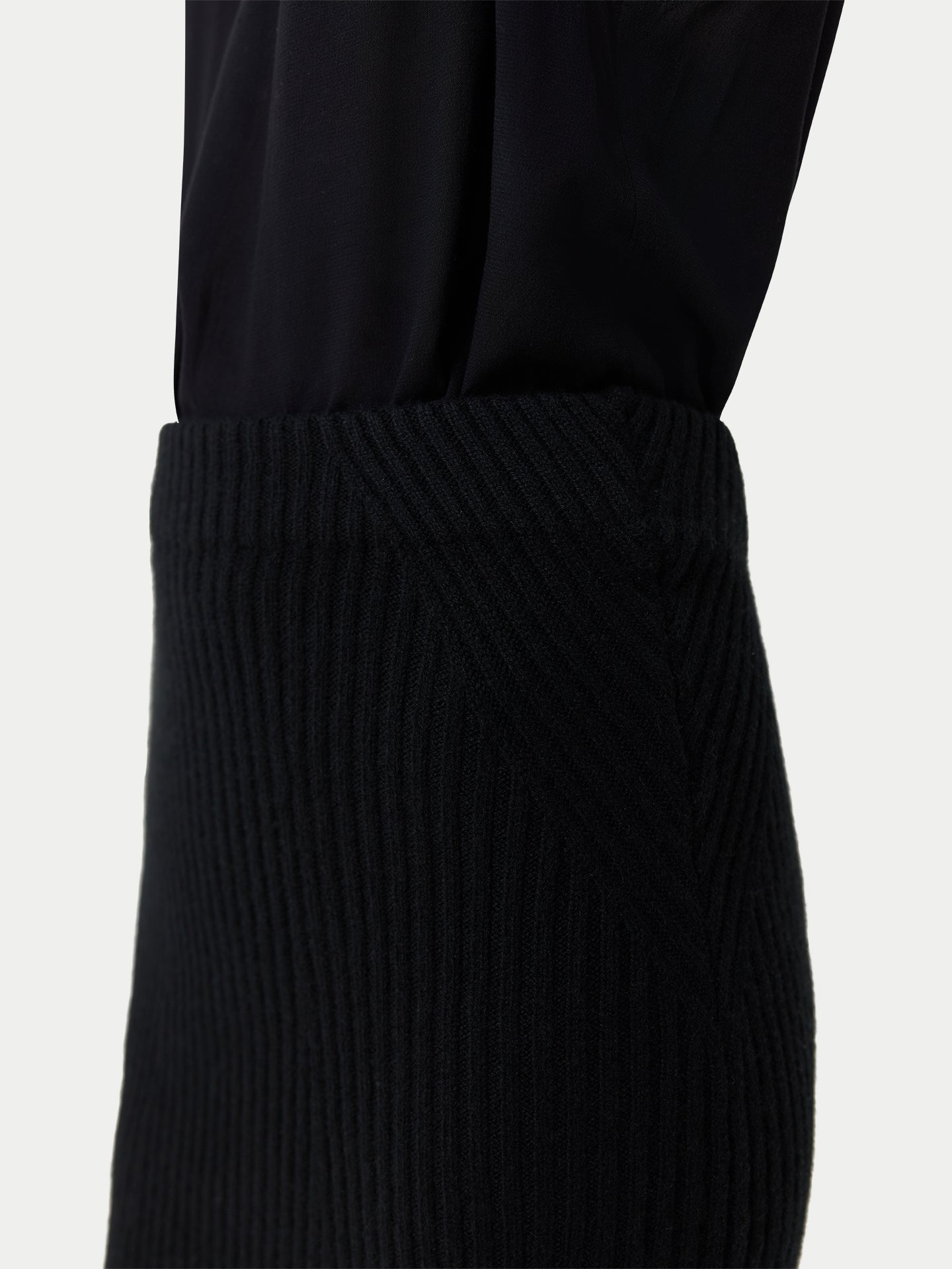 Cashmere Midi Flared Skirt