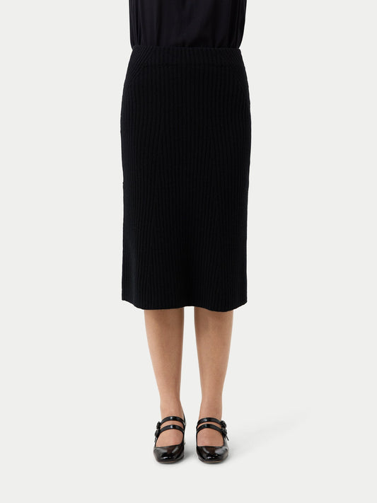 Cashmere Midi Flared Skirt