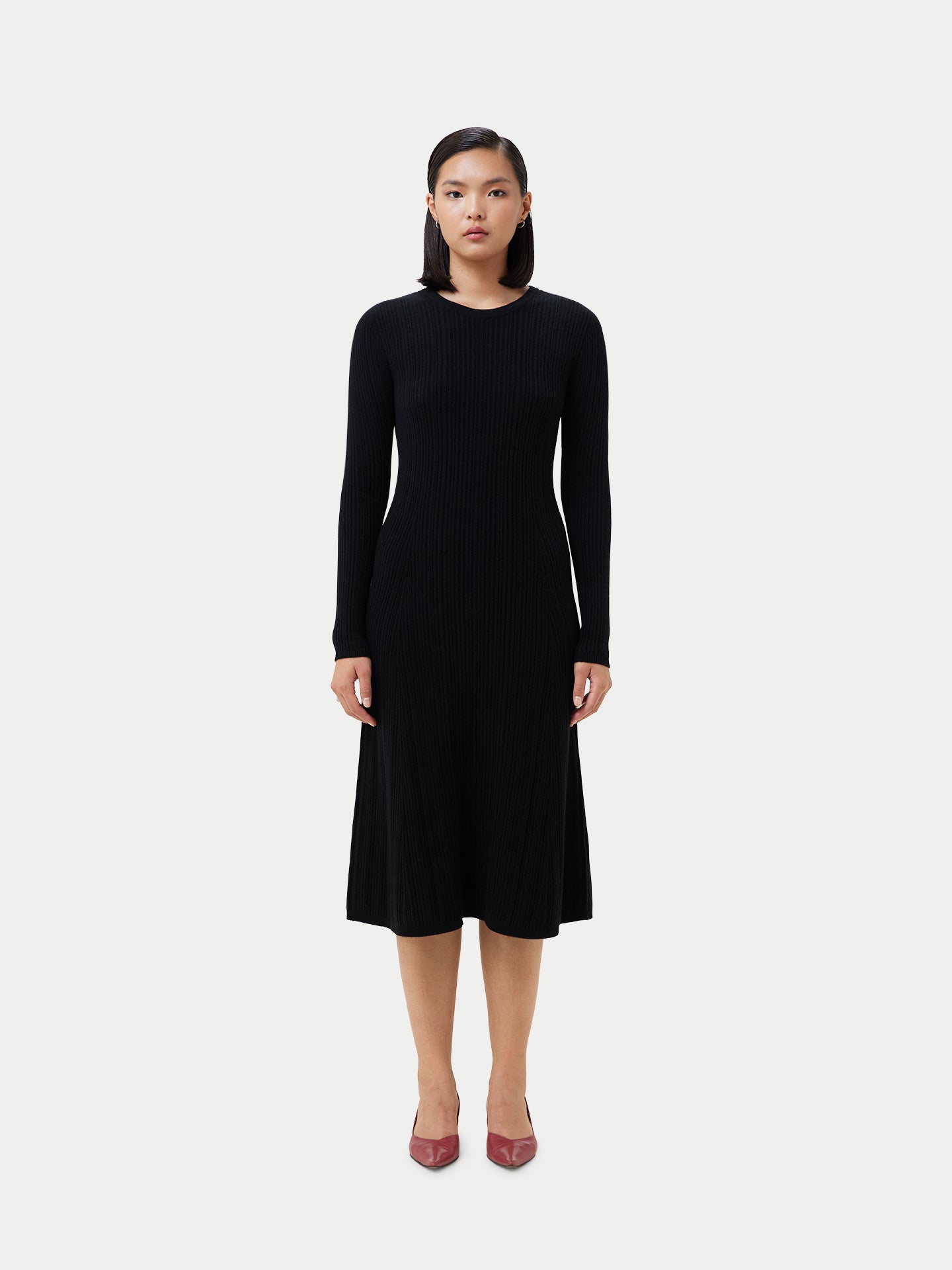 Textured Knit Cashmere Dress