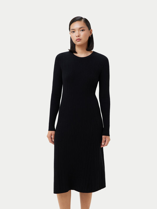 Textured Knit Cashmere Dress