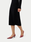 Women’s Textured Knit Cashmere Dress in Black | GOBI UK #color_black