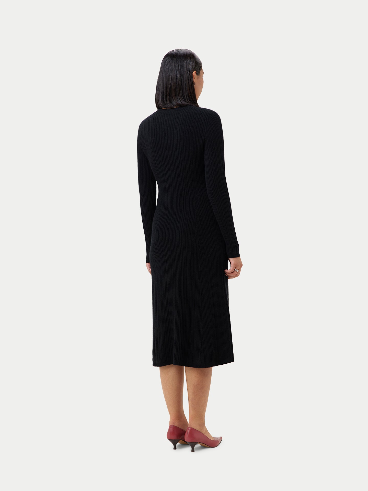 Textured Knit Cashmere Dress