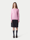 Women’s Essential Crew Neck Cashmere Sweater Pink Frosting #color_pink-frosting