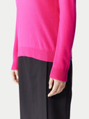 Essential Cashmere Crewneck Jumper Magenta - Gobi Cashmere #color_white