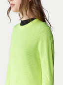 Essential Cashmere Crewneck Jumper Sunny Lime - Gobi Cashmere #color_black