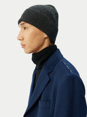 Men’s Cashmere Beanie Hat Charcoal - Gobi Cashmere #color_charcoal