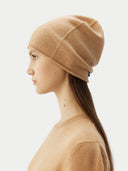 Women's Lightweight Cashmere Sweater & Hat Set Light Camel #color_light-camel