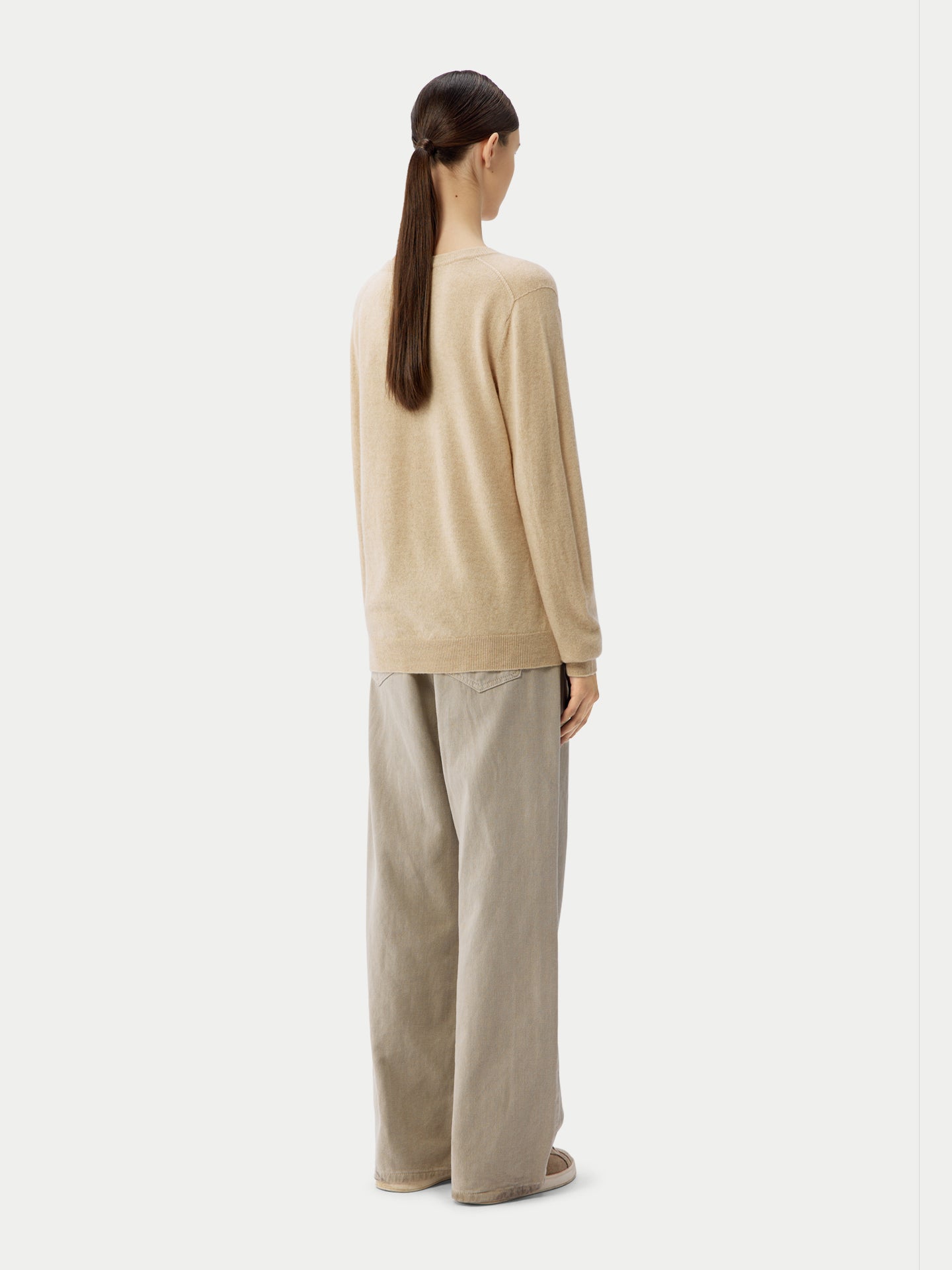 Organic Colour Essential Cashmere V Neck Jumper