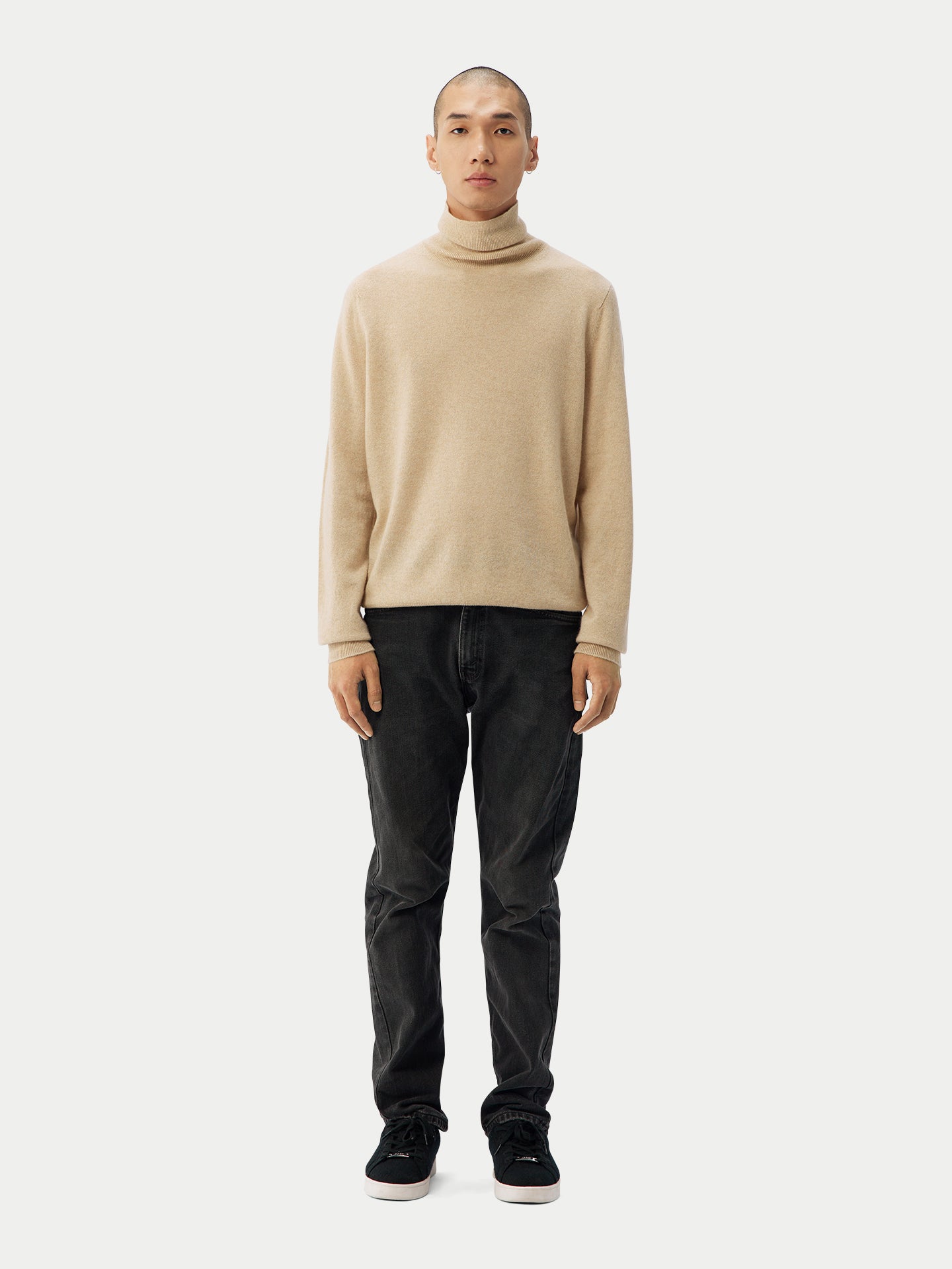 Organic Colour Essential Turtleneck Cashmere Jumper
