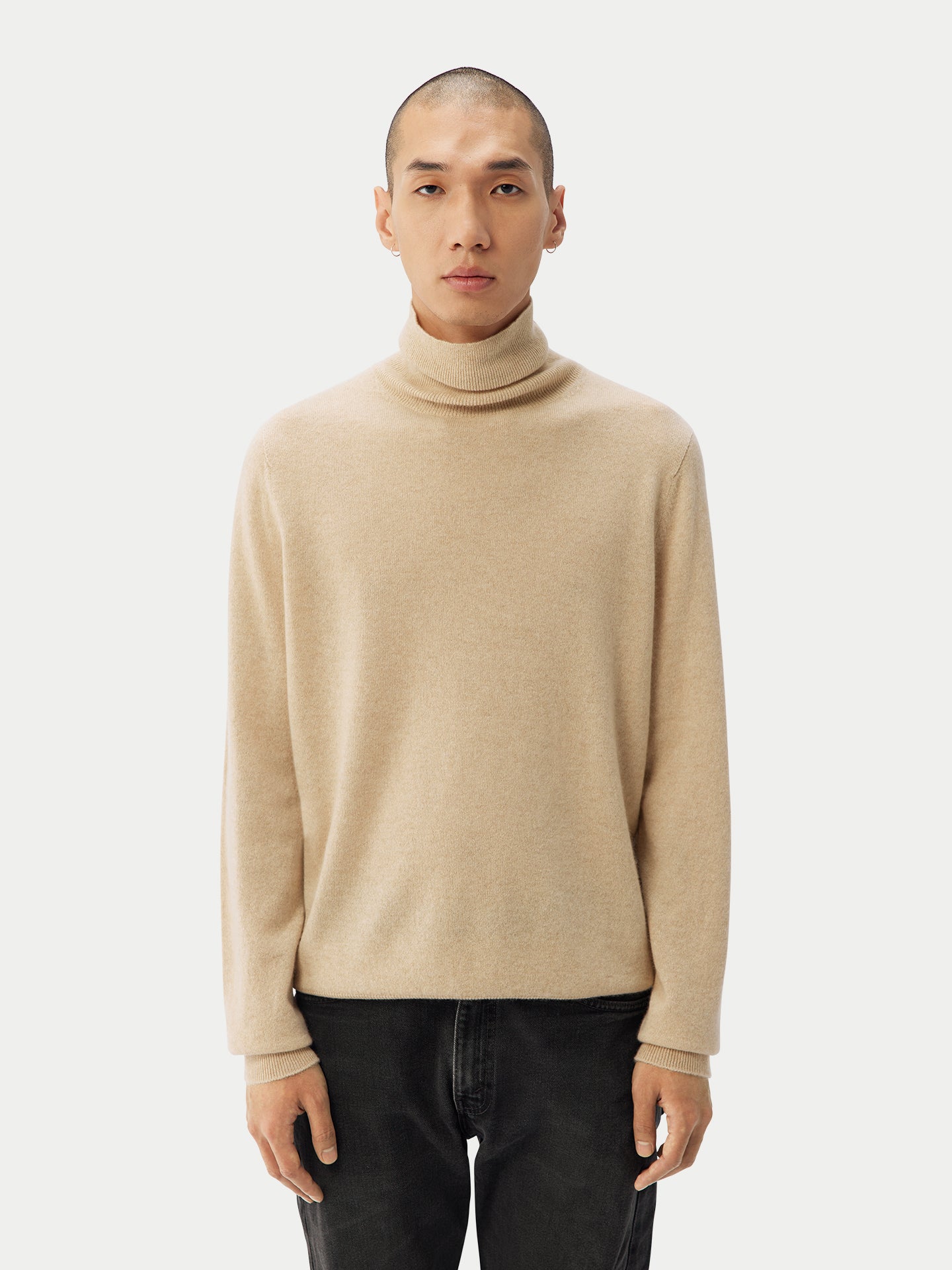 Organic Colour Essential Turtleneck Cashmere Jumper