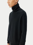 Men’s Cashmere Turtle Neck Sweater Black | GOBI UK