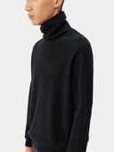 Men’s Cashmere Turtle Neck Sweater Black | GOBI UK #color_black