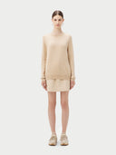 Women’s Basic Crew Neck Cashmere Jumper Beige | GOBI UK