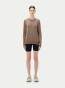 Women’s Basic Crew Neck Cashmere Jumper Taupe | GOBI UK #color_taupe