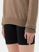 Women’s Basic Crew Neck Cashmere Jumper Taupe | GOBI UK #color_taupe