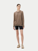 Women’s Basic Crew Neck Cashmere Jumper Taupe | GOBI UK #color_taupe