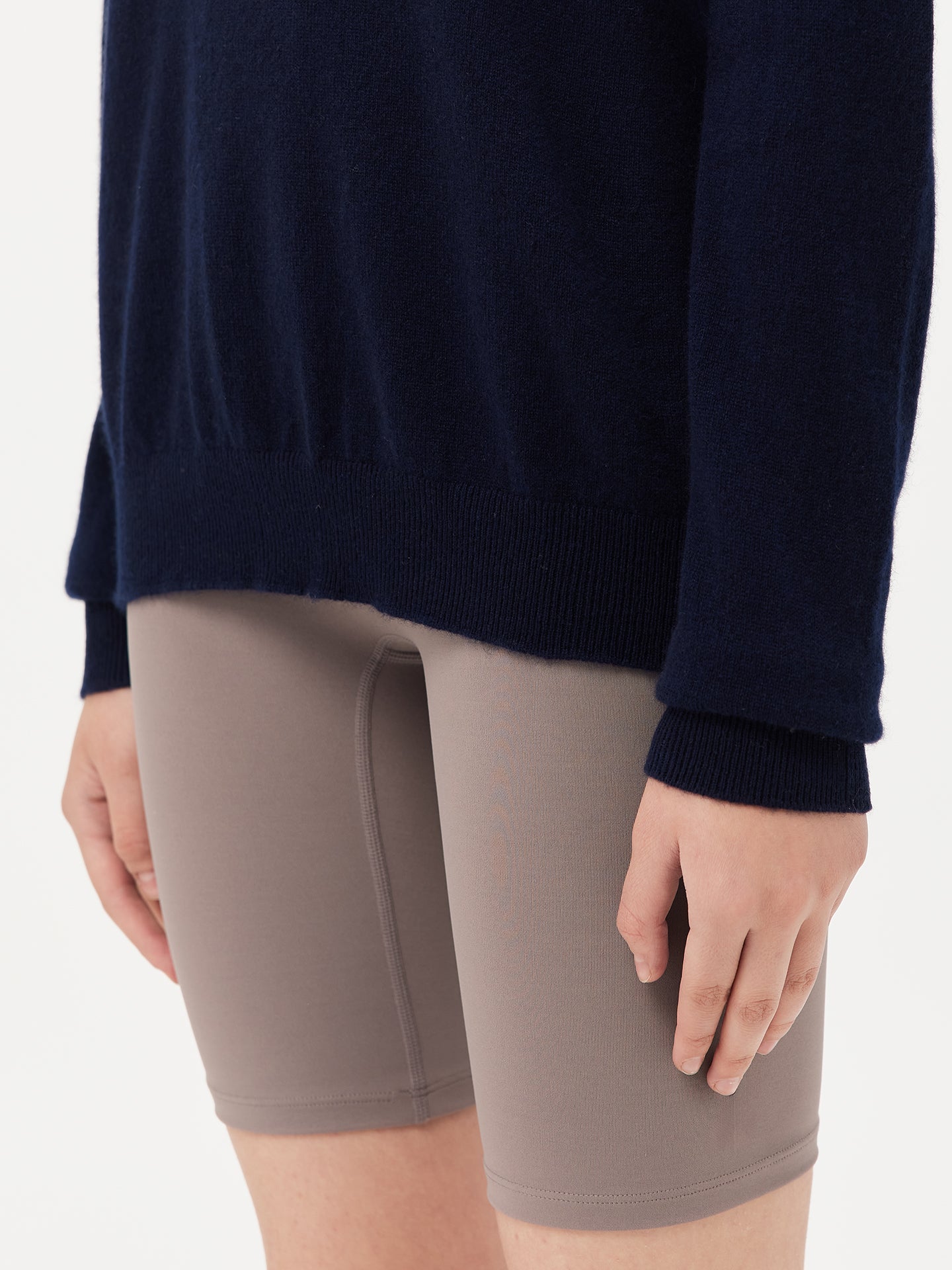 Women's Cashmere Crew Neck Sweater Navy - Gobi Cashmere