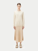 Women's Organic Colour Crew Neck Cashmere Jumper Off-White #color_off-white