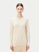 Women's Organic Colour Crew Neck Cashmere Jumper Off-White