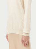 Women's Organic Colour Crew Neck Cashmere Jumper Off-White #color_off-white