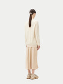 Women's Organic Colour Crew Neck Cashmere Jumper Off-White #color_off-white