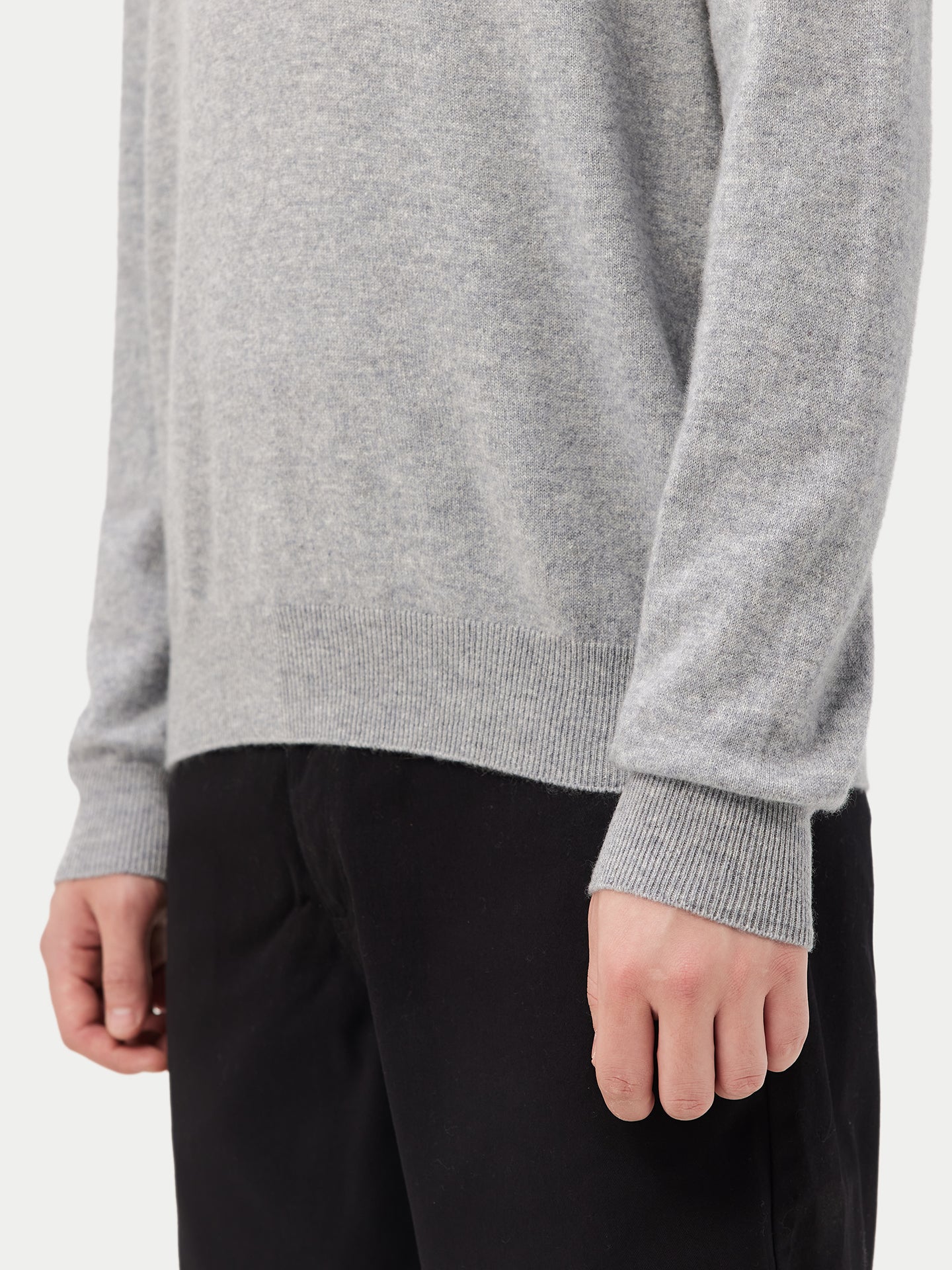 Men's Cashmere Turtle Neck Sweater Gray - Gobi Cashmere