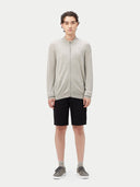 Men's Cashmere Full Zip Cardigan Dawn Blue - Gobi Cashmere #color_dawn-blue