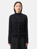 Women’s Cashmere V-Neck Cardigan Black | GOBI UK