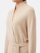 Women's Organic Colour Long Cashmere Robe Beige - Gobi Cashmere
