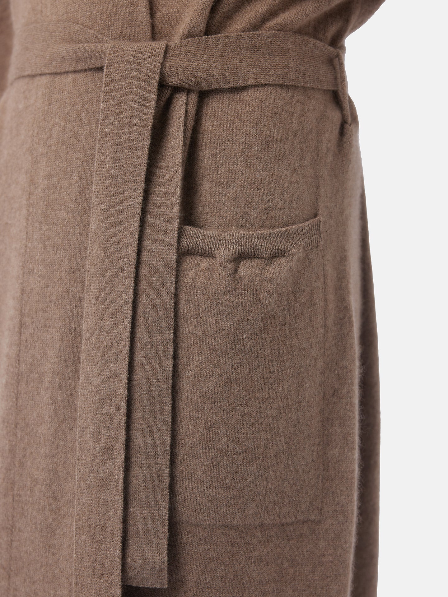 Organic Colour Men's Cashmere Robe Taupe - Gobi Cashmere