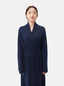 Women's Cashmere Long Robe Navy - Gobi Cashmere