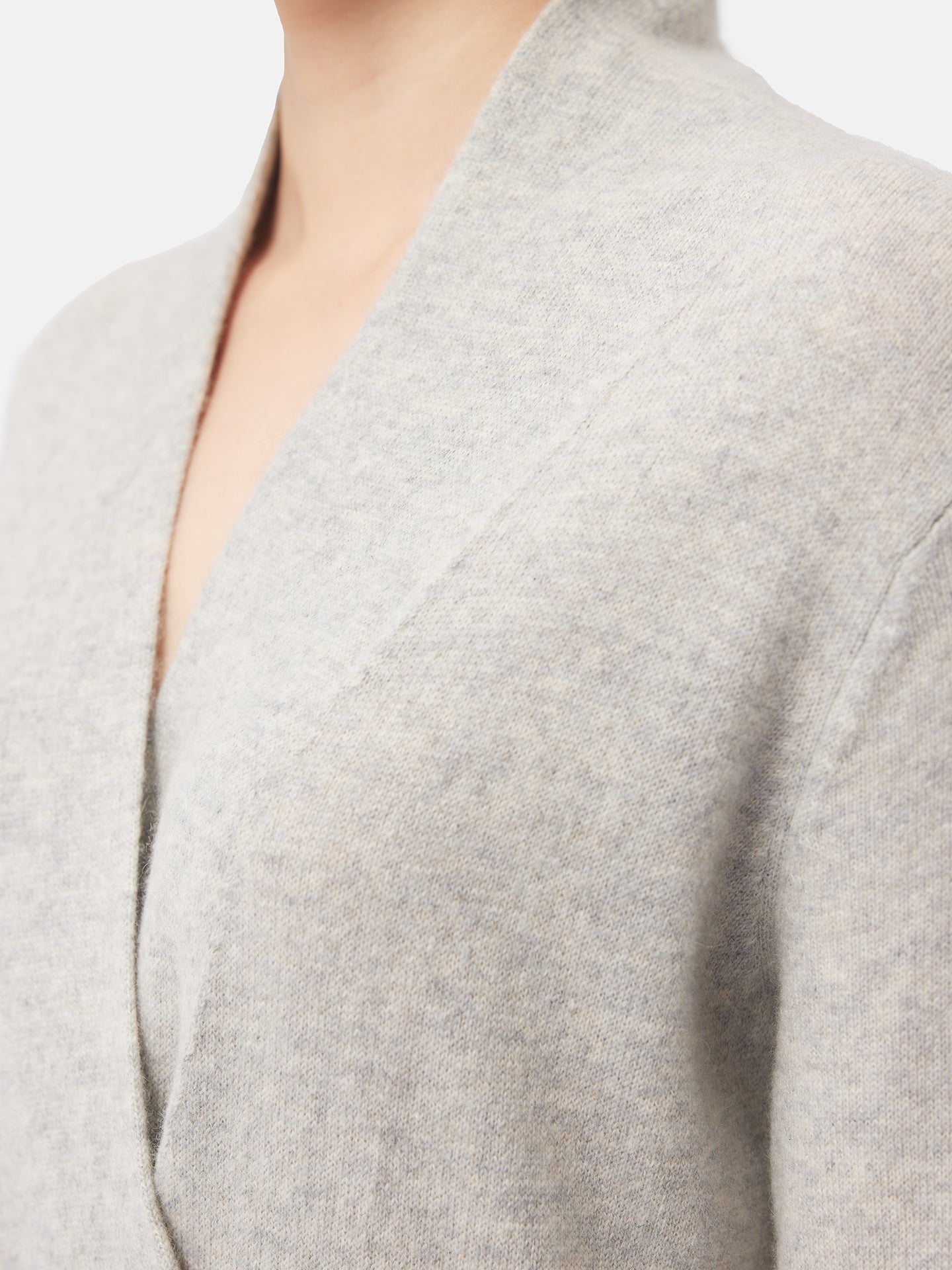 Women's Organic Colour Long Cashmere Robe Grey - Gobi Cashmere