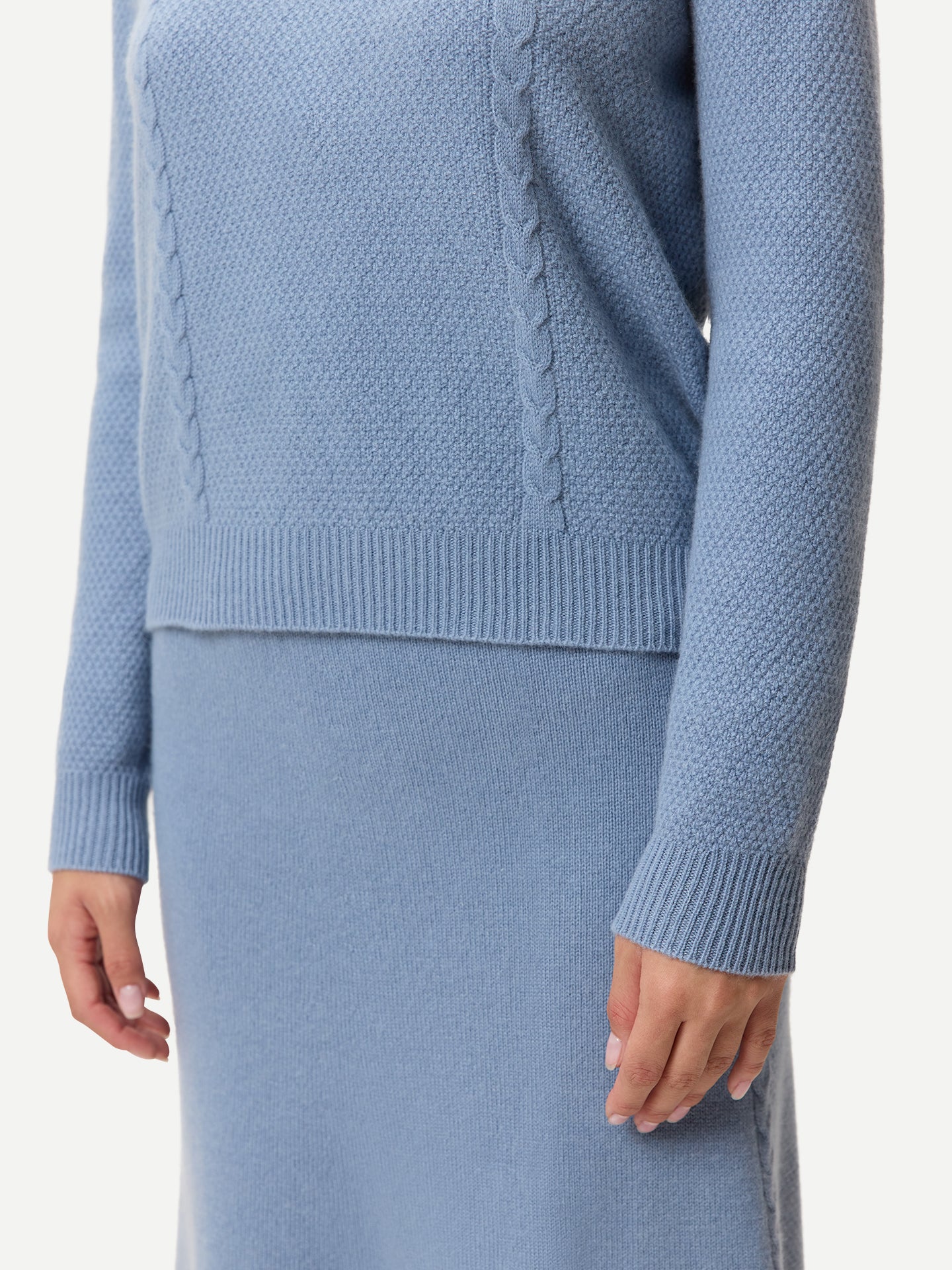 Cropped Crewneck Cashmere Jumper