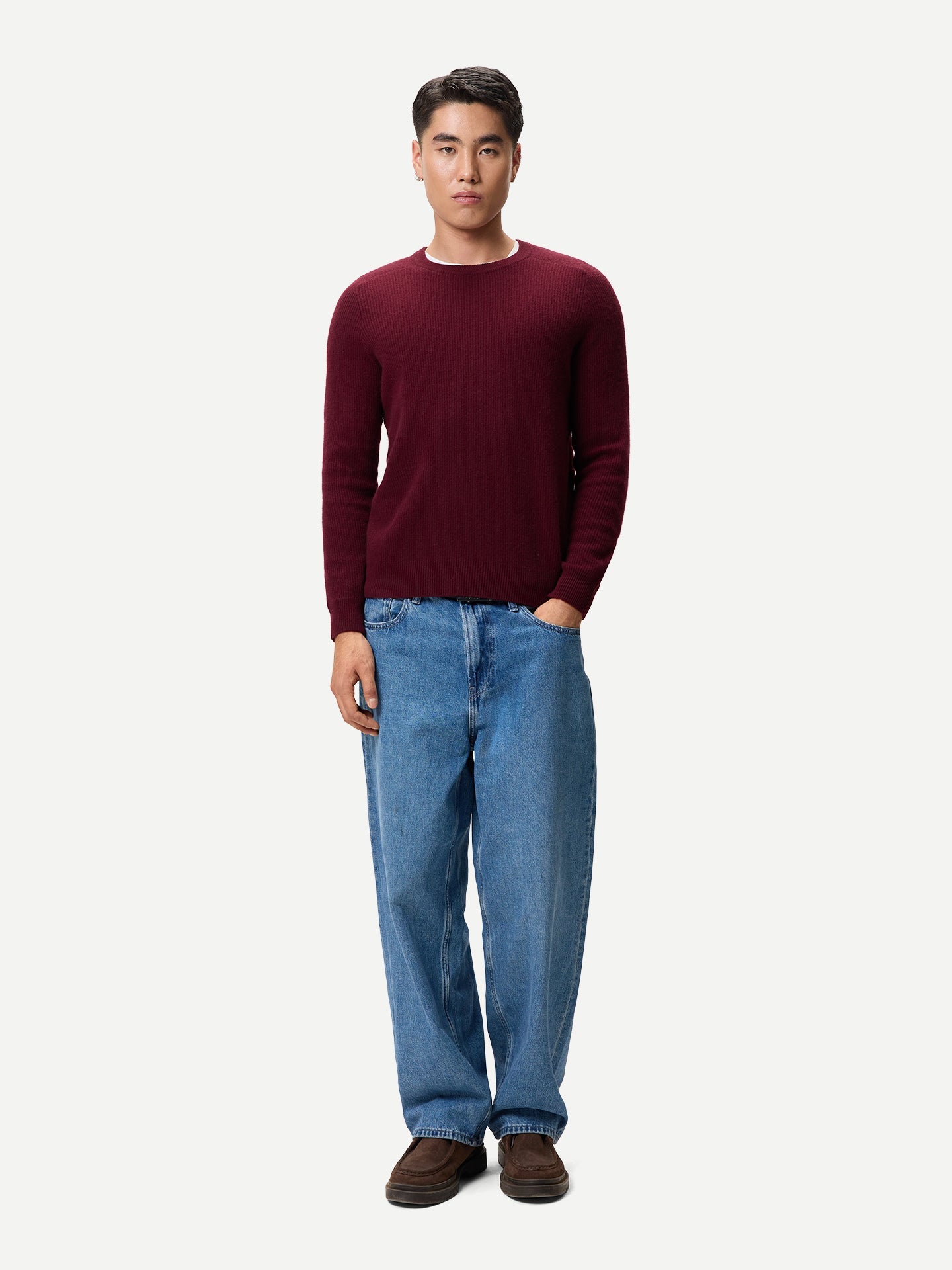 Men's Ribbed Cashmere Jumper