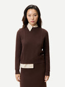 Women's Cropped Crewneck Cashmere Jumper | GOBI UK