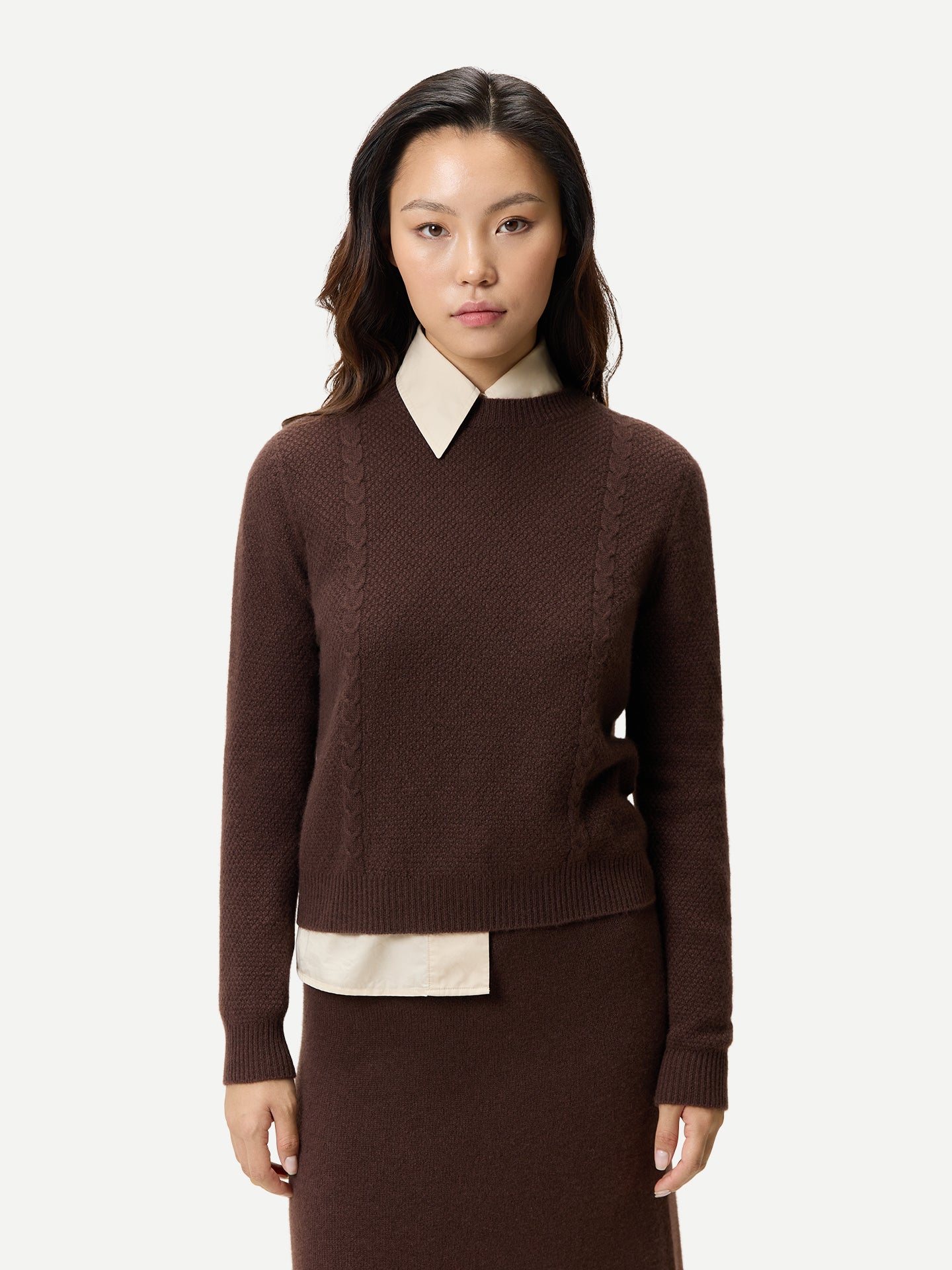 Cropped Crewneck Cashmere Jumper