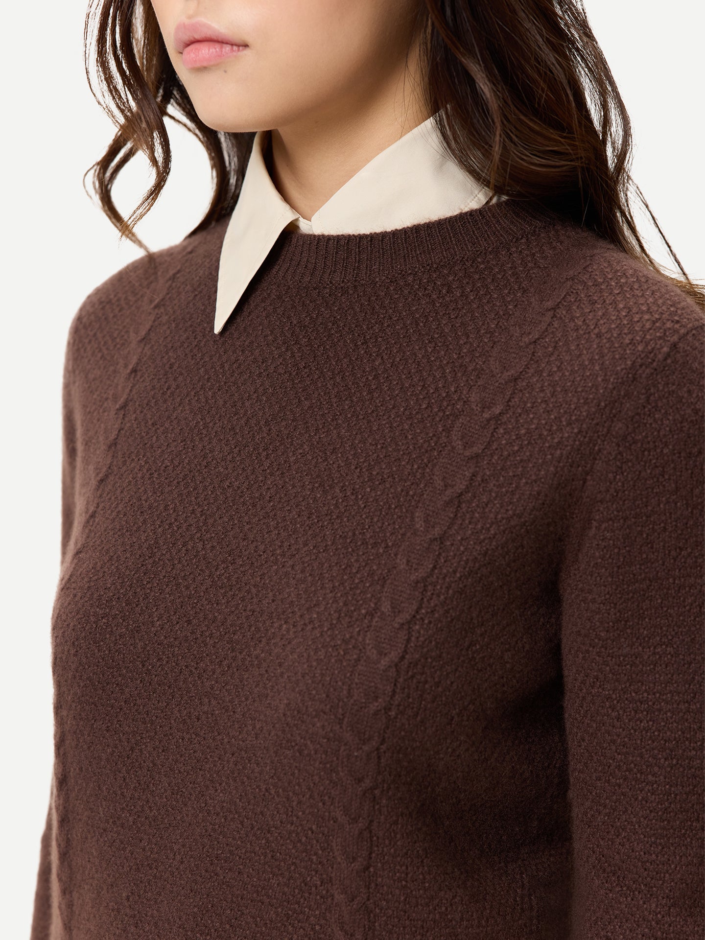 Cropped Crewneck Cashmere Jumper