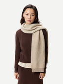 Organic Colour Waffle Knit Cashmere Scarf | GOBI UK