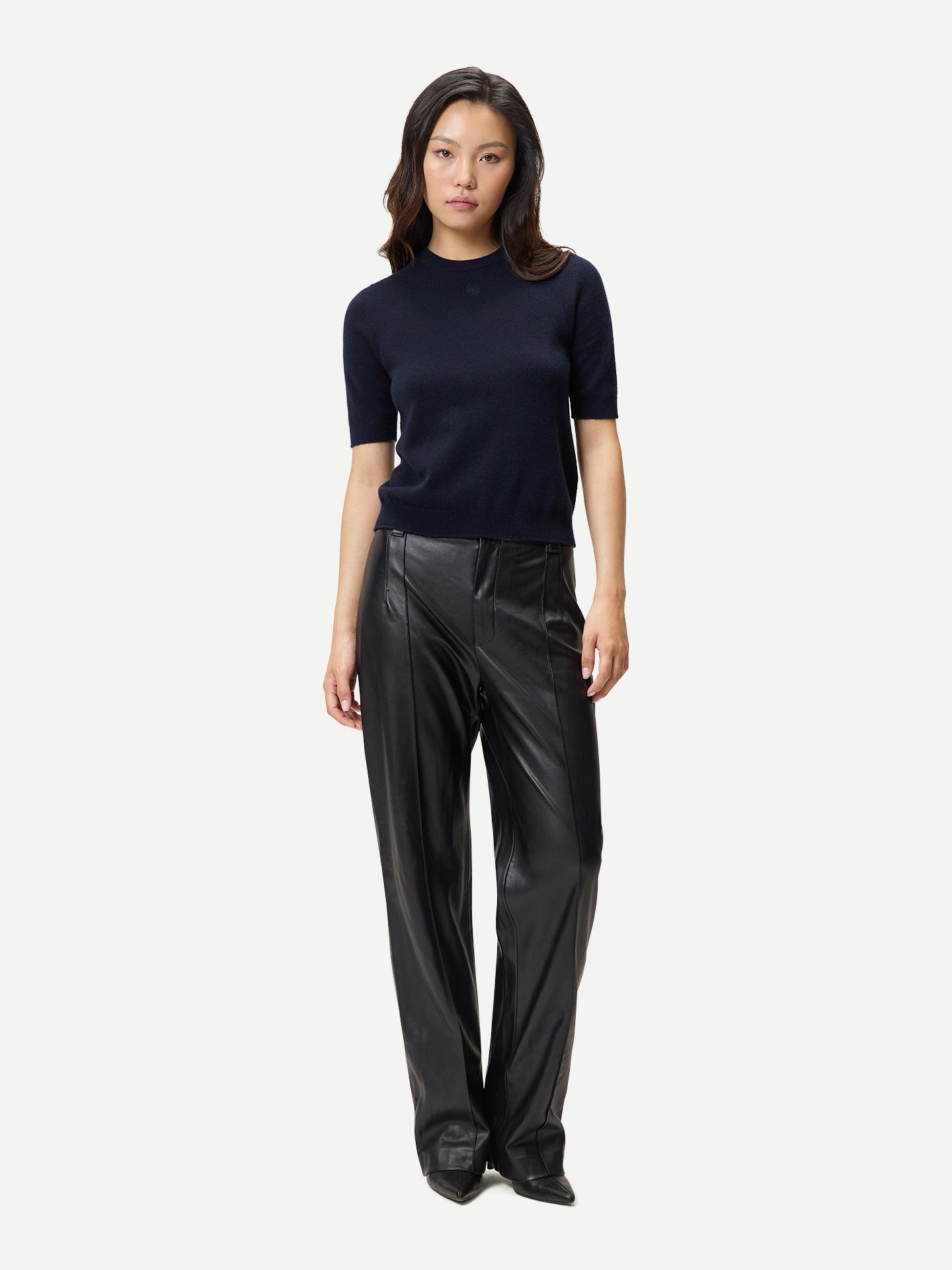 Short-Sleeve Cashmere Jumper