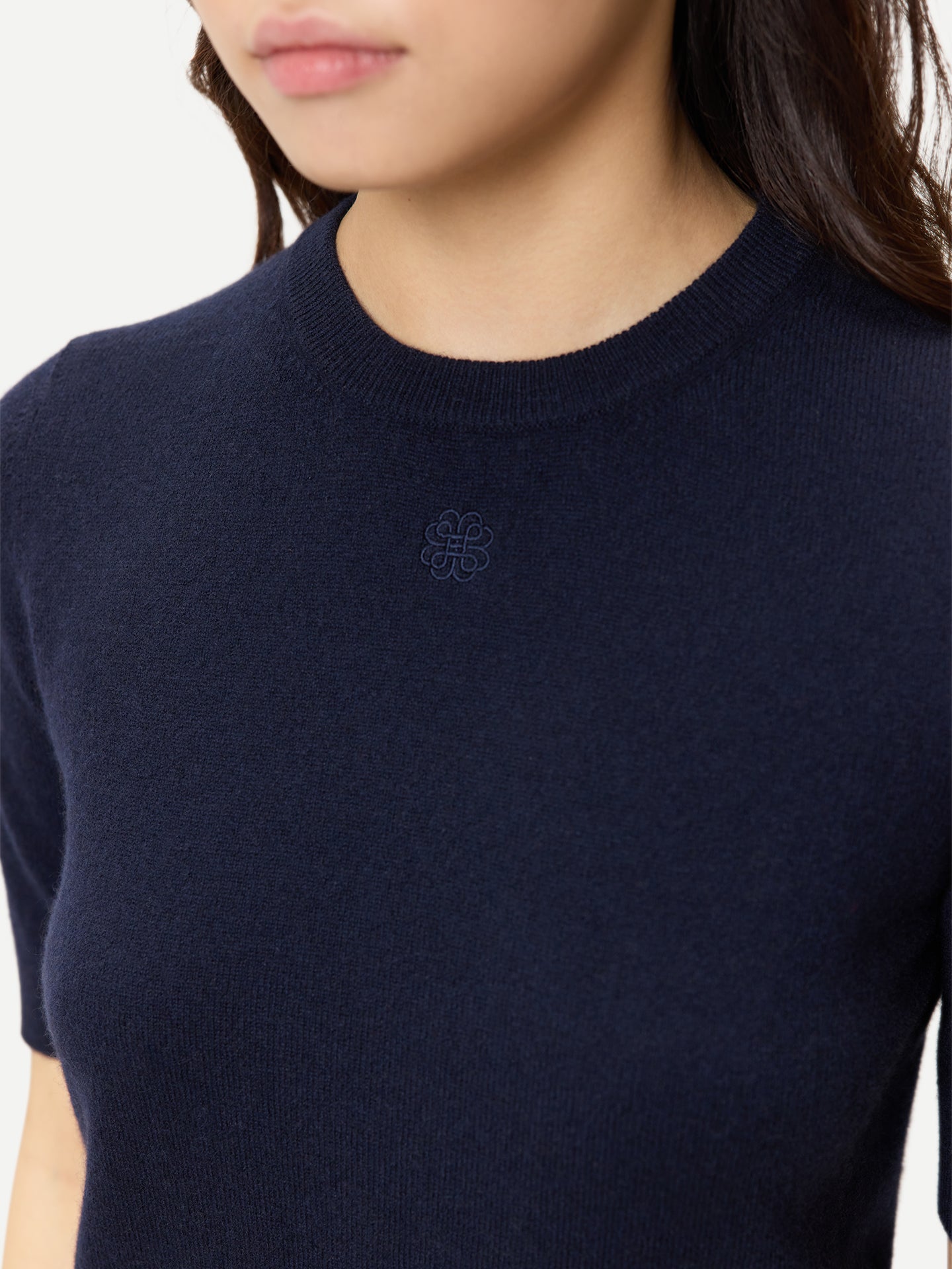 Short-Sleeve Cashmere Jumper