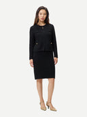 Women's Cashmere Sheath Skirt | GOBI UK #color_black