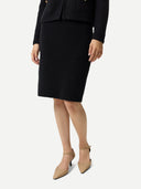 Women's Cashmere Sheath Skirt | GOBI UK #color_black