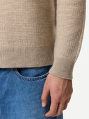Men's Waffle Knit Cashmere Half-Zip Jumper | GOBI UK