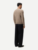 Men’s Waffle Knit Cashmere Jumper | GOBI UK #color_taupe