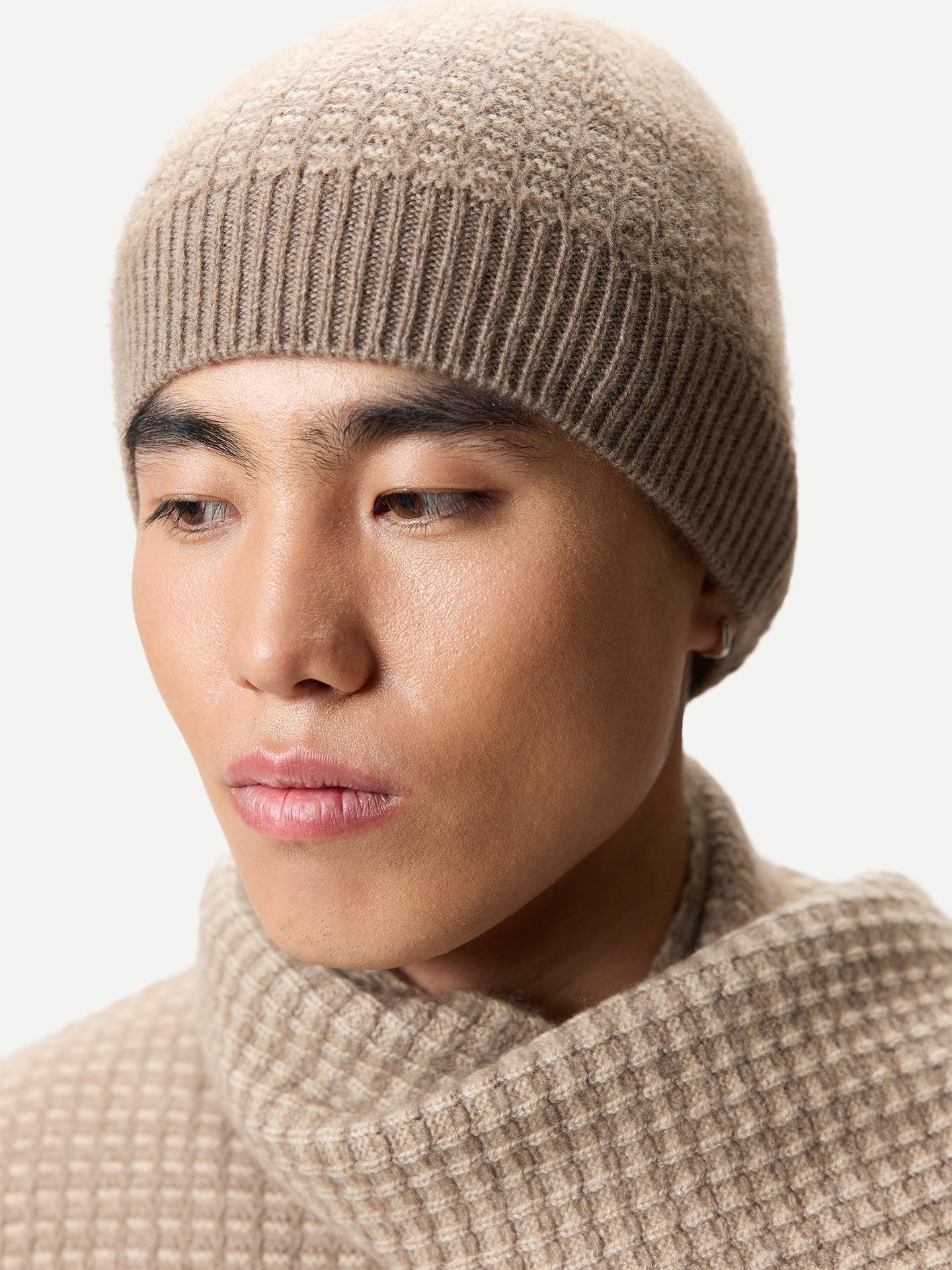 Organic Colour Waffle Knit Cashmere Hat